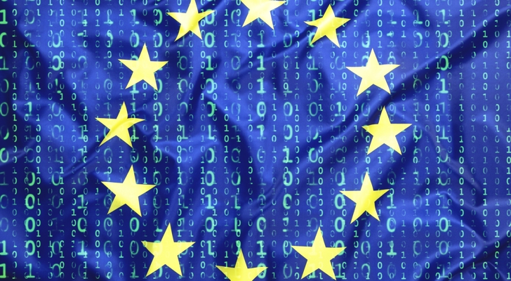 GDPR data i EU flag