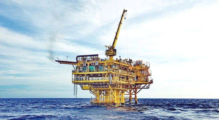 Boreplatform ude på havet